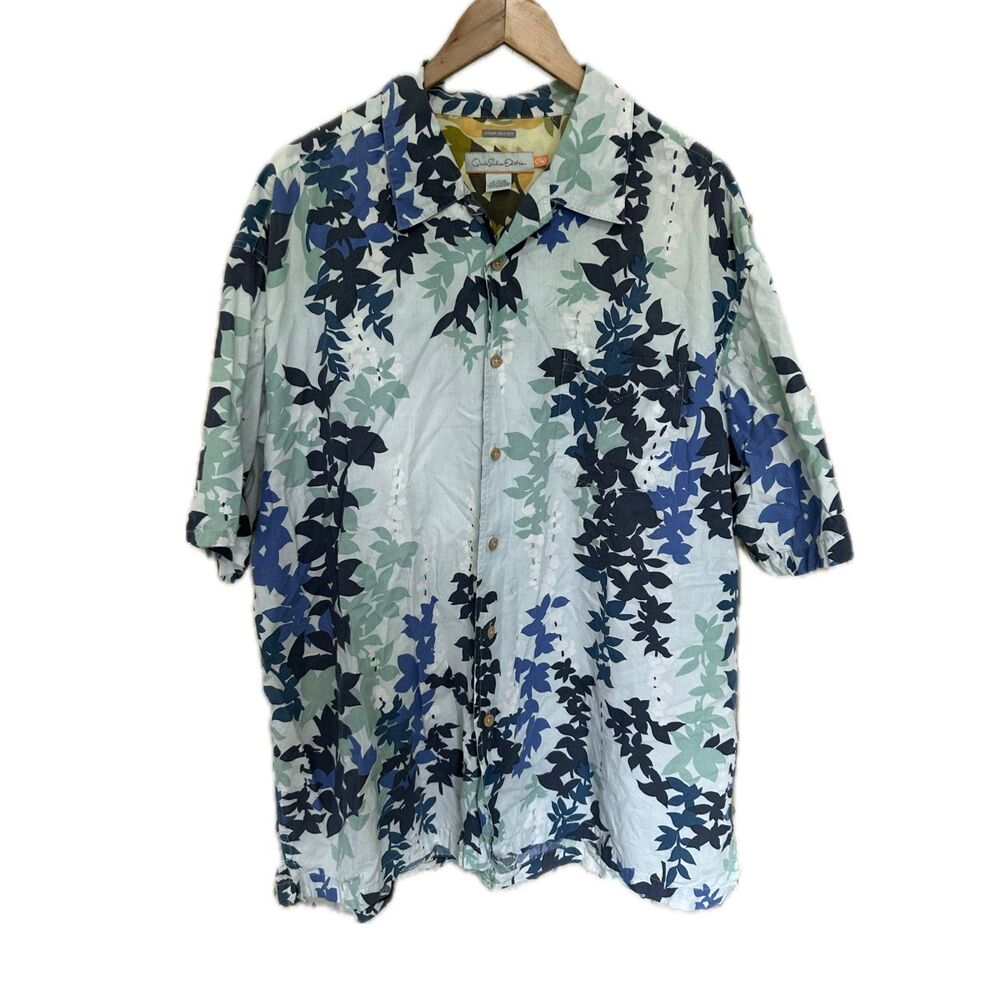 Quiksilver Edition Men's Comfort Fit Hawaiian Short Sleeve Button Down Shirt XXL